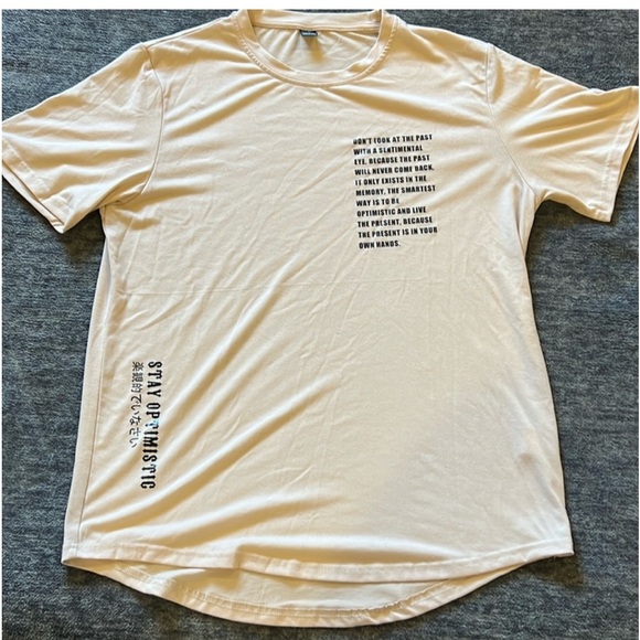 SHEIN | Men Slogan graphic high low tee - Picture 2 of 4